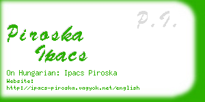 piroska ipacs business card